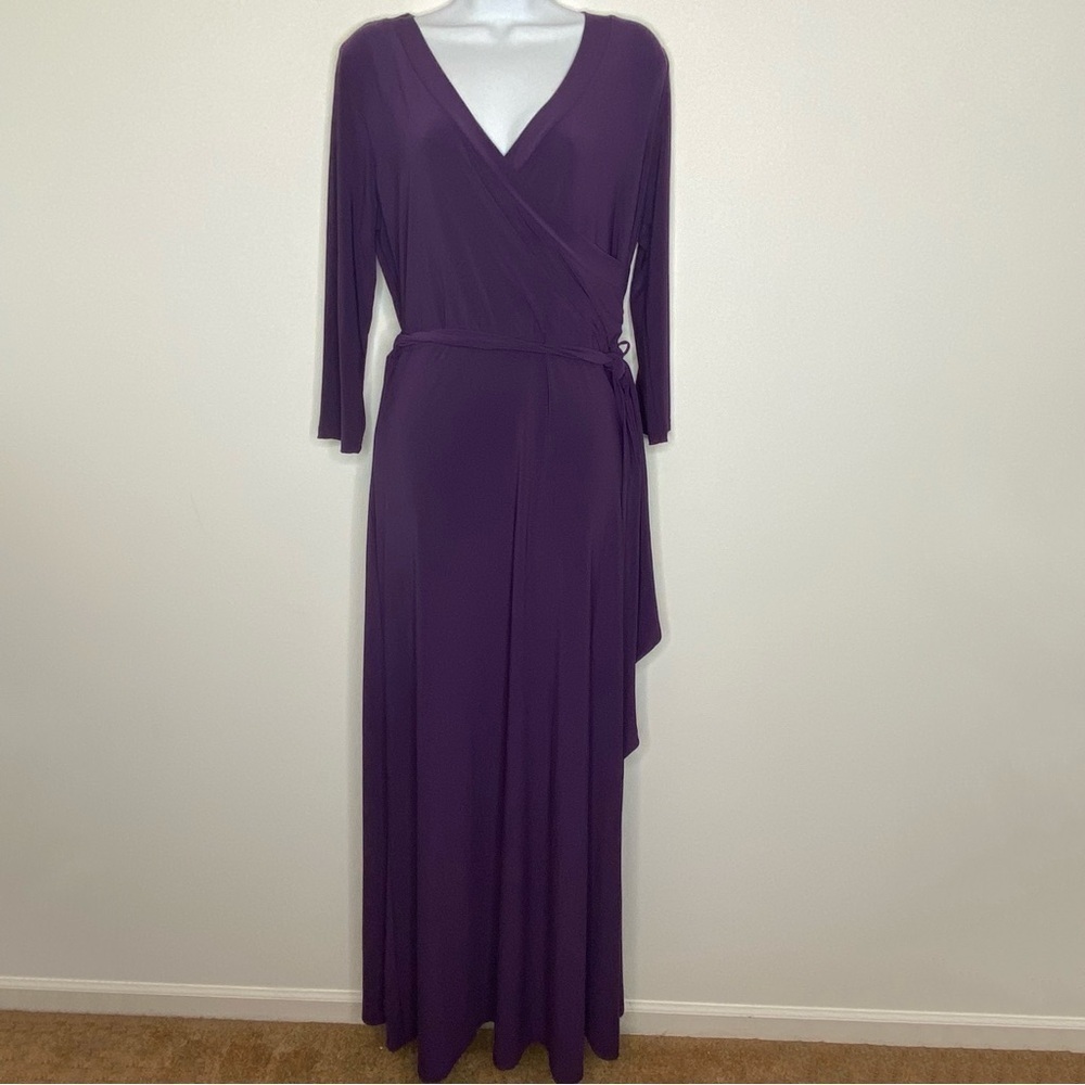Sawyer Boutique Purple Surplice Front Maxi Dress
